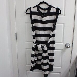 CURRENT/ELLIOTT The Suns Out Sweater Stripe Dress Grey/White Size 2 Sleeveless
